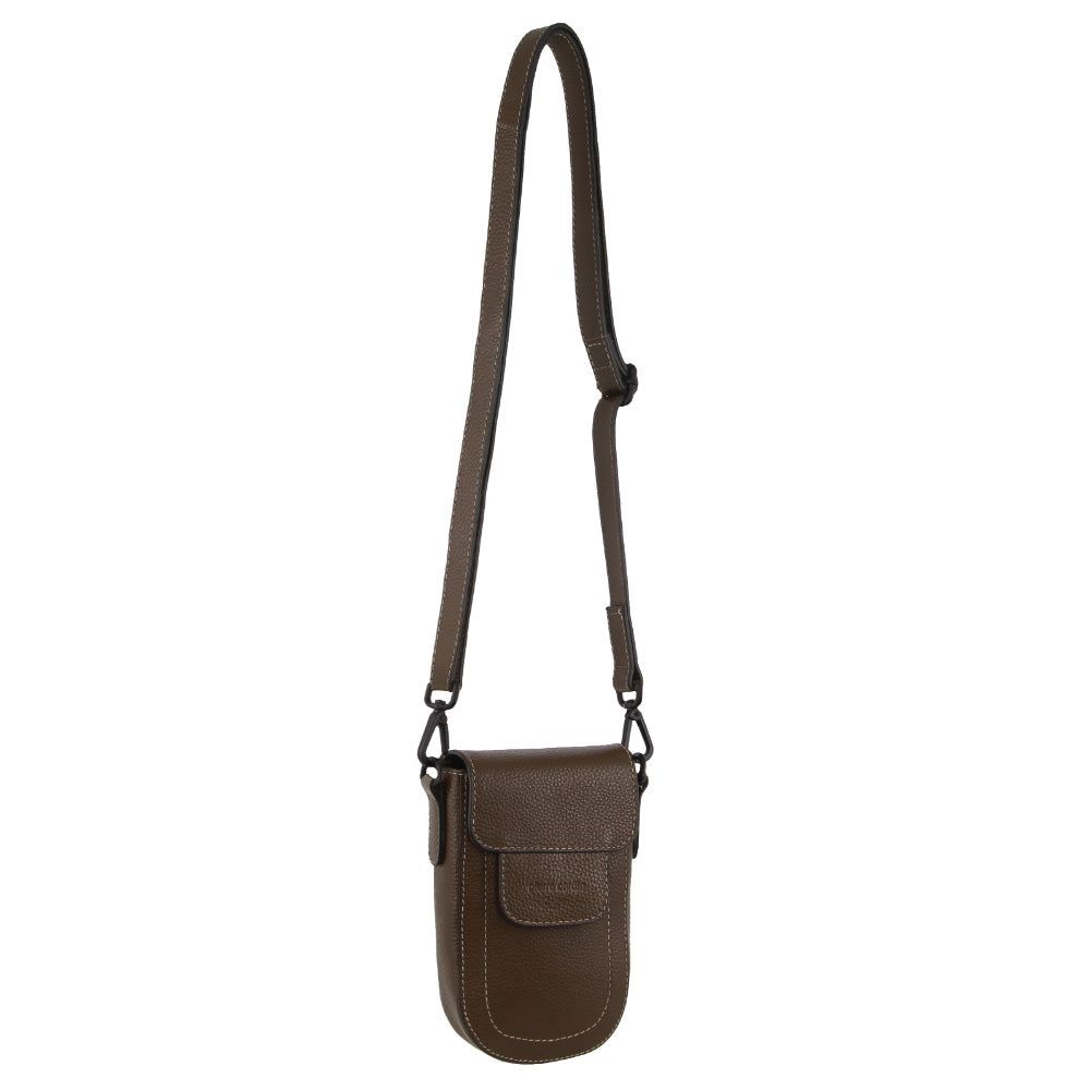 Pierre Cardin Leather Rustic Phone Bag Mobile Phone Wallets Dam Lila | FPRJZX530
