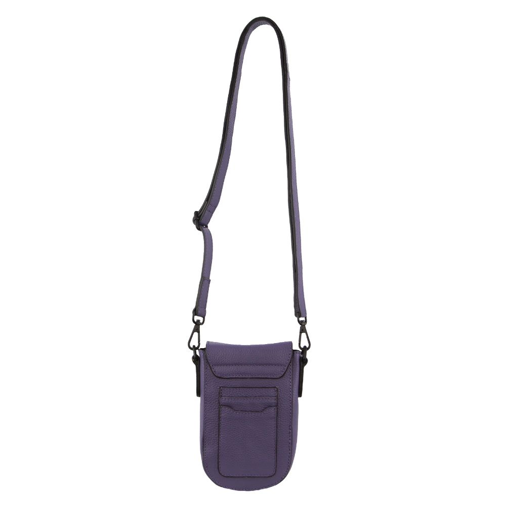 Pierre Cardin Leather Rustic Phone Bag Mobile Phone Wallets Dam Lila | ZMFWVQ931