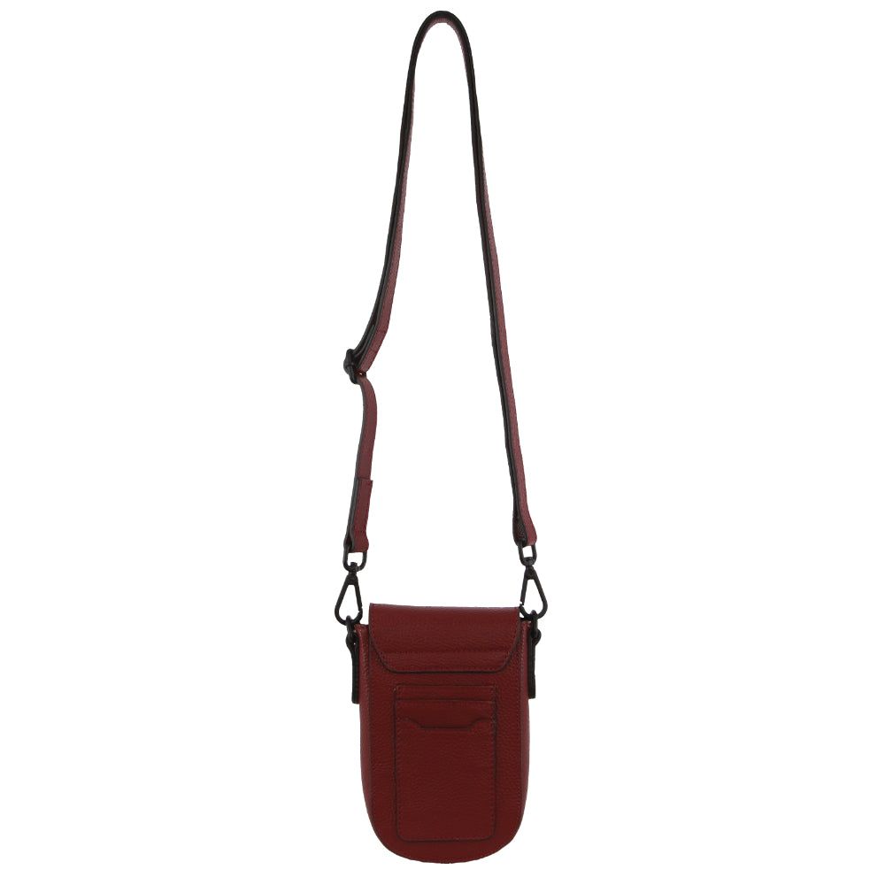 Pierre Cardin Leather Rustic Phone Bag Mobile Phone Wallets Dam Mörkröda | PNOYKE798