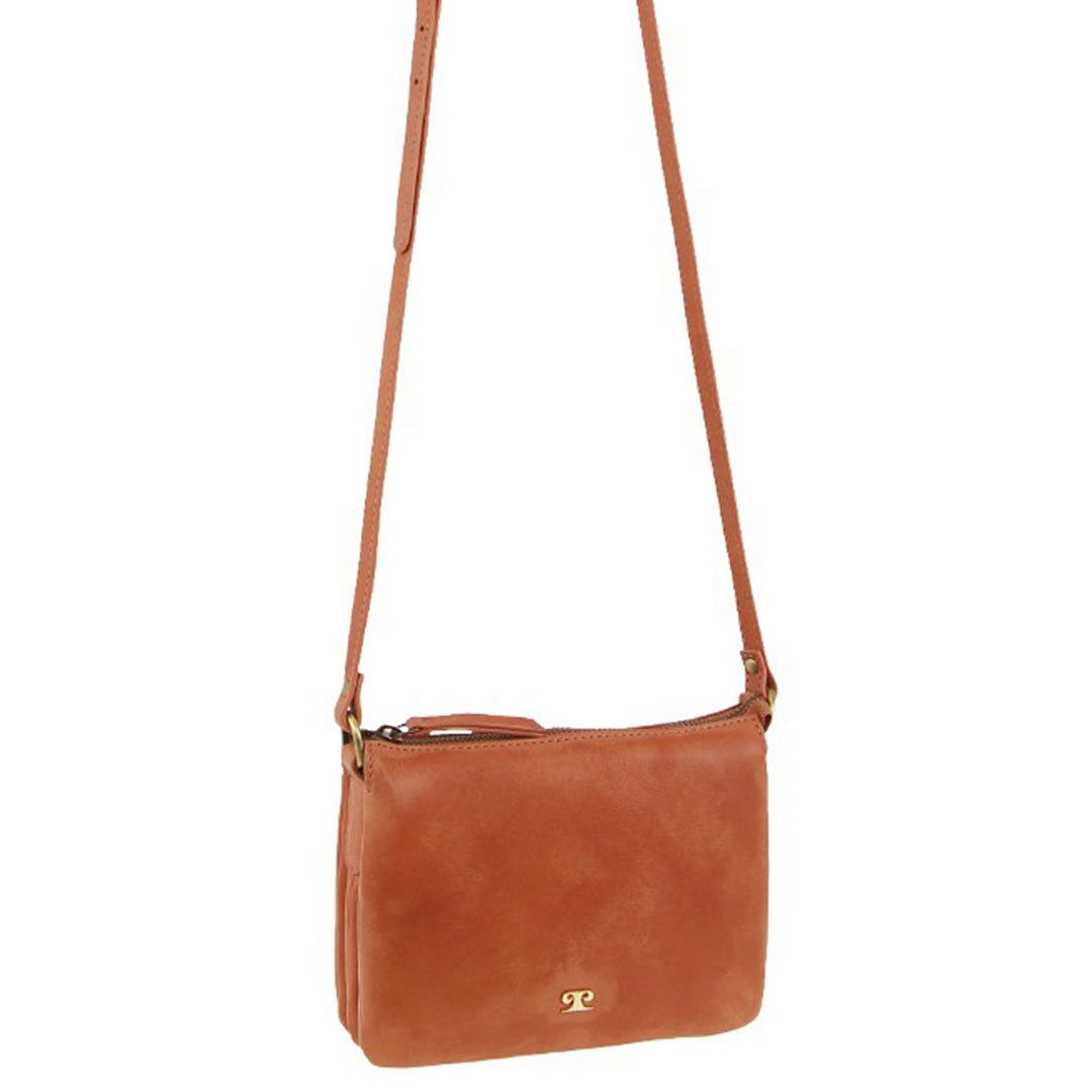 Pierre Cardin Leather Sleek Crossbody Bag Clutch Dam Aprikos | FGHMIT231