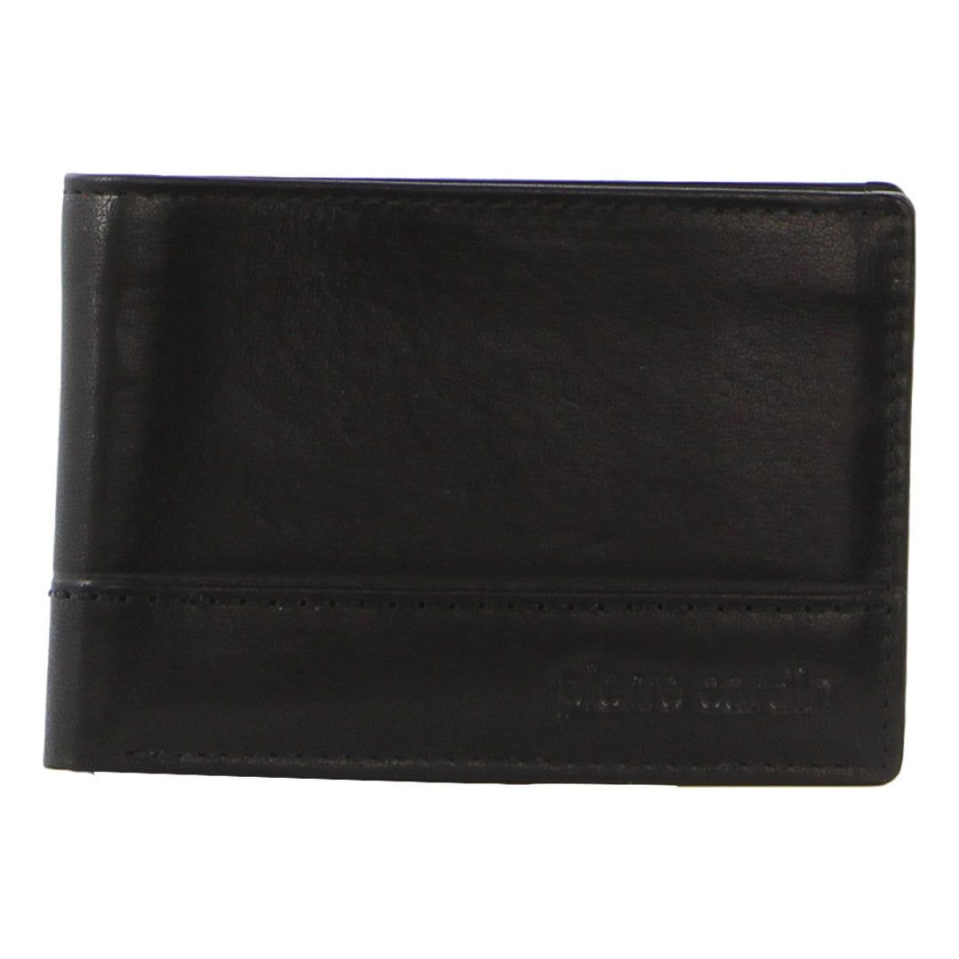 Pierre Cardin Leather Slimline Bi-Fold Wallet Bi-Fold Wallets Herr Svarta | ZIGWNY467