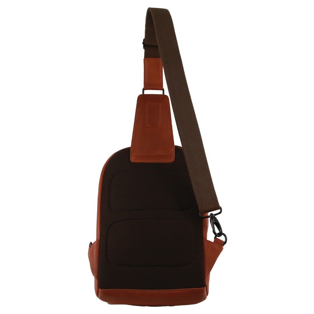Pierre Cardin Leather Sling Bag Ryggsäckar Herr Bruna | GWUYLI765