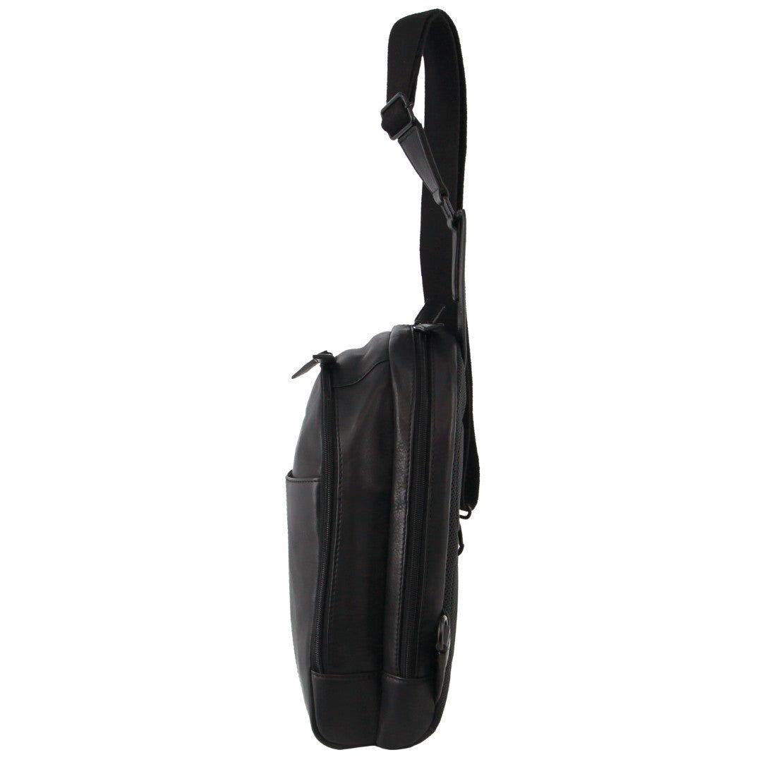 Pierre Cardin Leather Sling Bag Ryggsäckar Herr Svarta | EVNWMR359