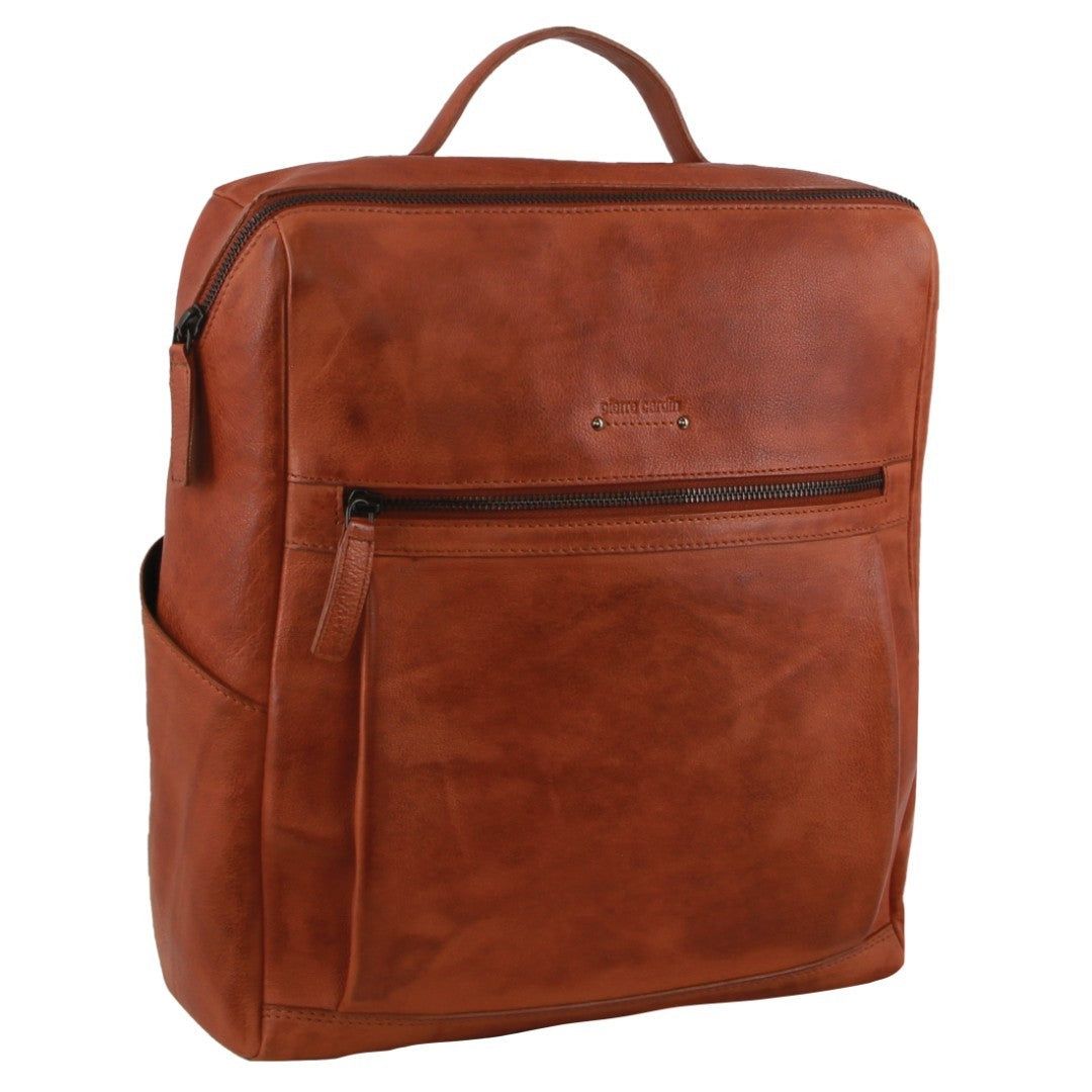 Pierre Cardin Leather Square Backpack Ryggsäckar Dam Bruna | MVLUHS230