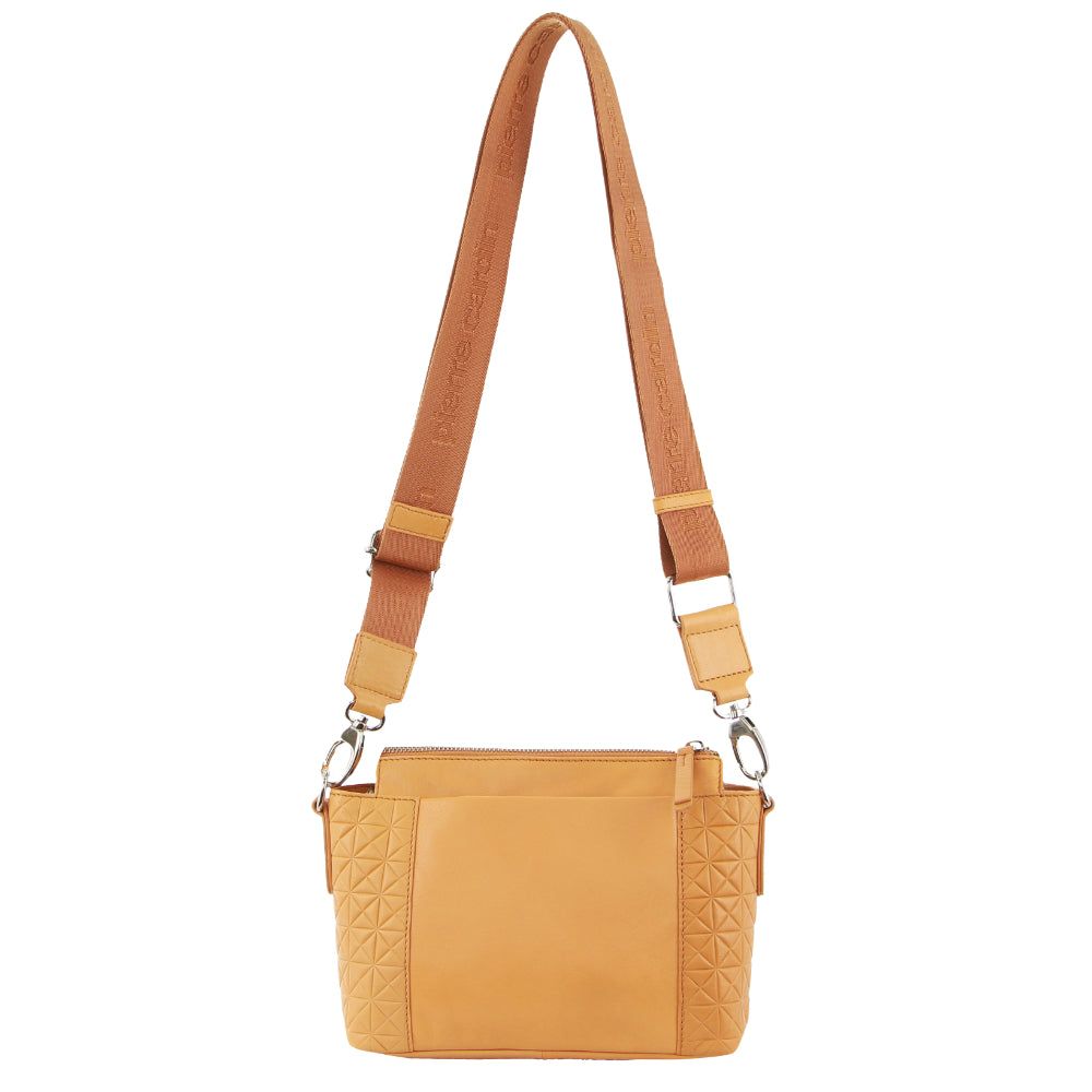 Pierre Cardin Leather Square Crossbody Bag Crossbody Väska Dam Aprikos | XNBIRC054