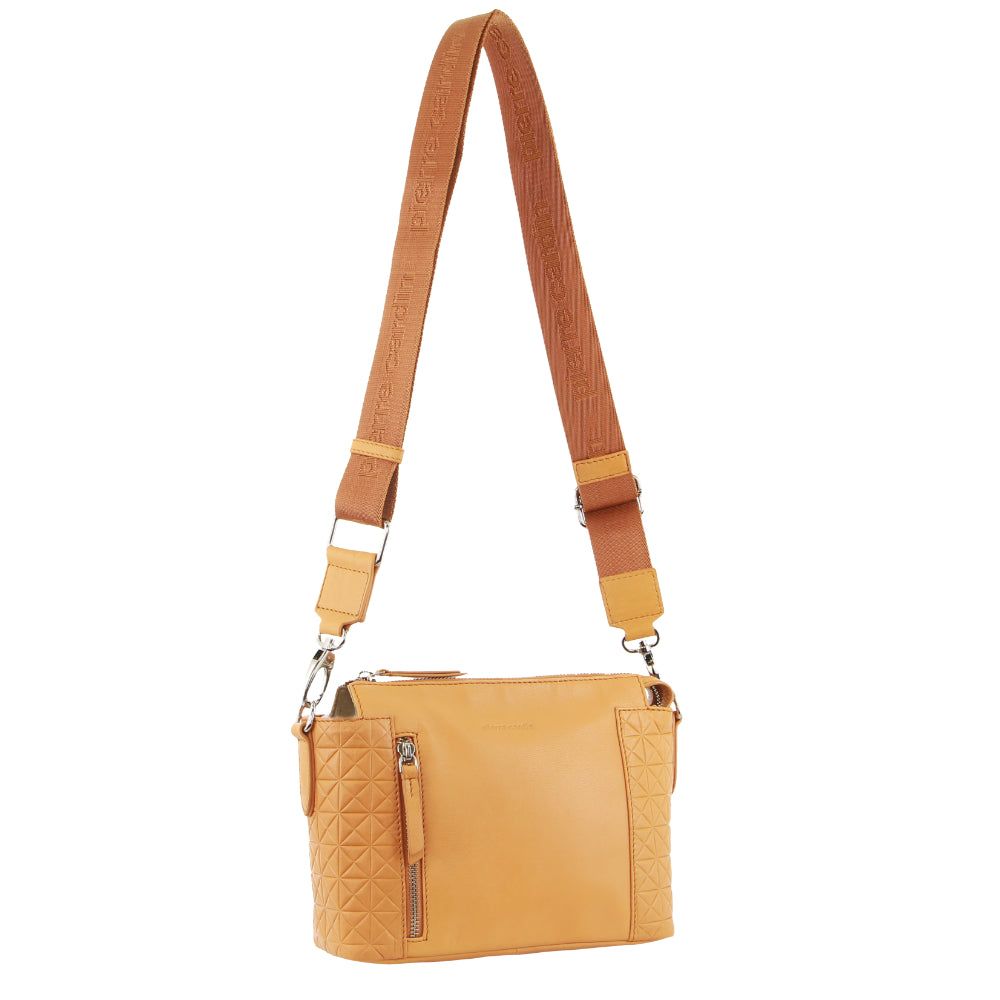 Pierre Cardin Leather Square Crossbody Bag Crossbody Väska Dam Aprikos | XNBIRC054