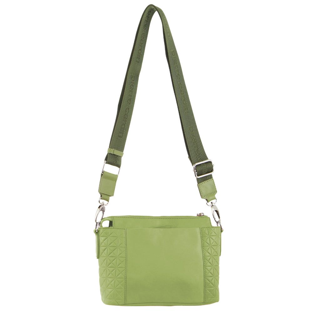 Pierre Cardin Leather Square Crossbody Bag Crossbody Väska Dam Leaf | MJDCWU978