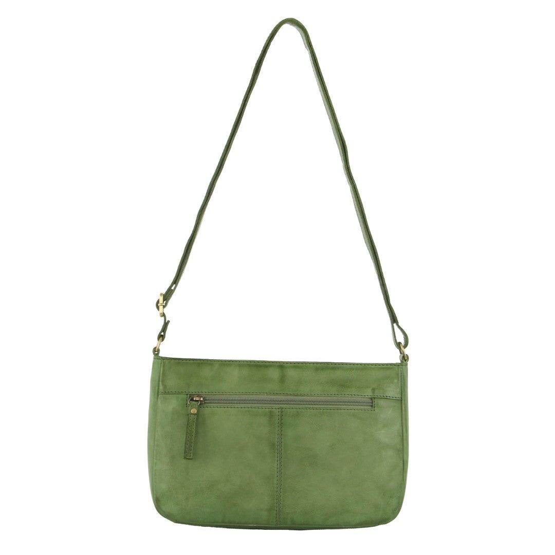 Pierre Cardin Leather Stitch-design Cross-body Bag Crossbody Väska Dam Gröna | HSXDFO957