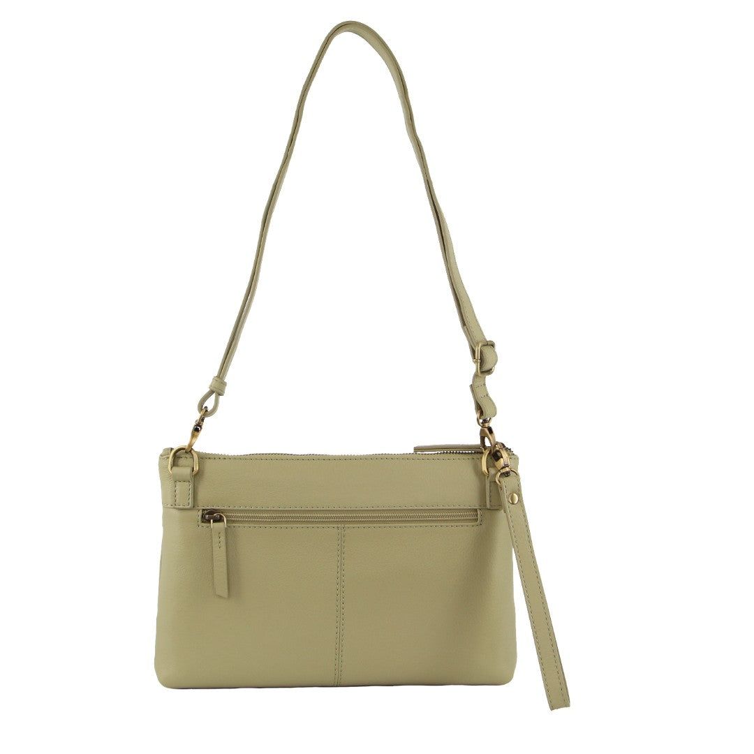 Pierre Cardin Leather Stitch-design Cross-body Bag Crossbody Väska Dam Bruna | GQHLAJ369