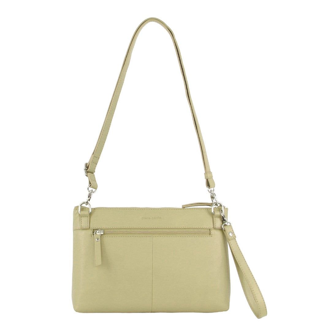 Pierre Cardin Leather Stitch-design Cross-body Bag Crossbody Väska Dam Bruna | VFCTGI967