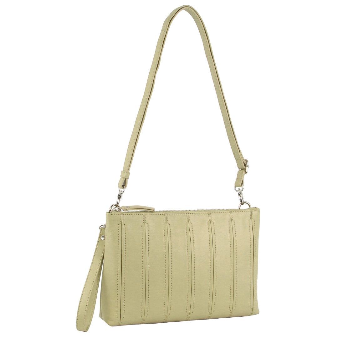Pierre Cardin Leather Stitch-design Cross-body Bag Crossbody Väska Dam Bruna | VFCTGI967