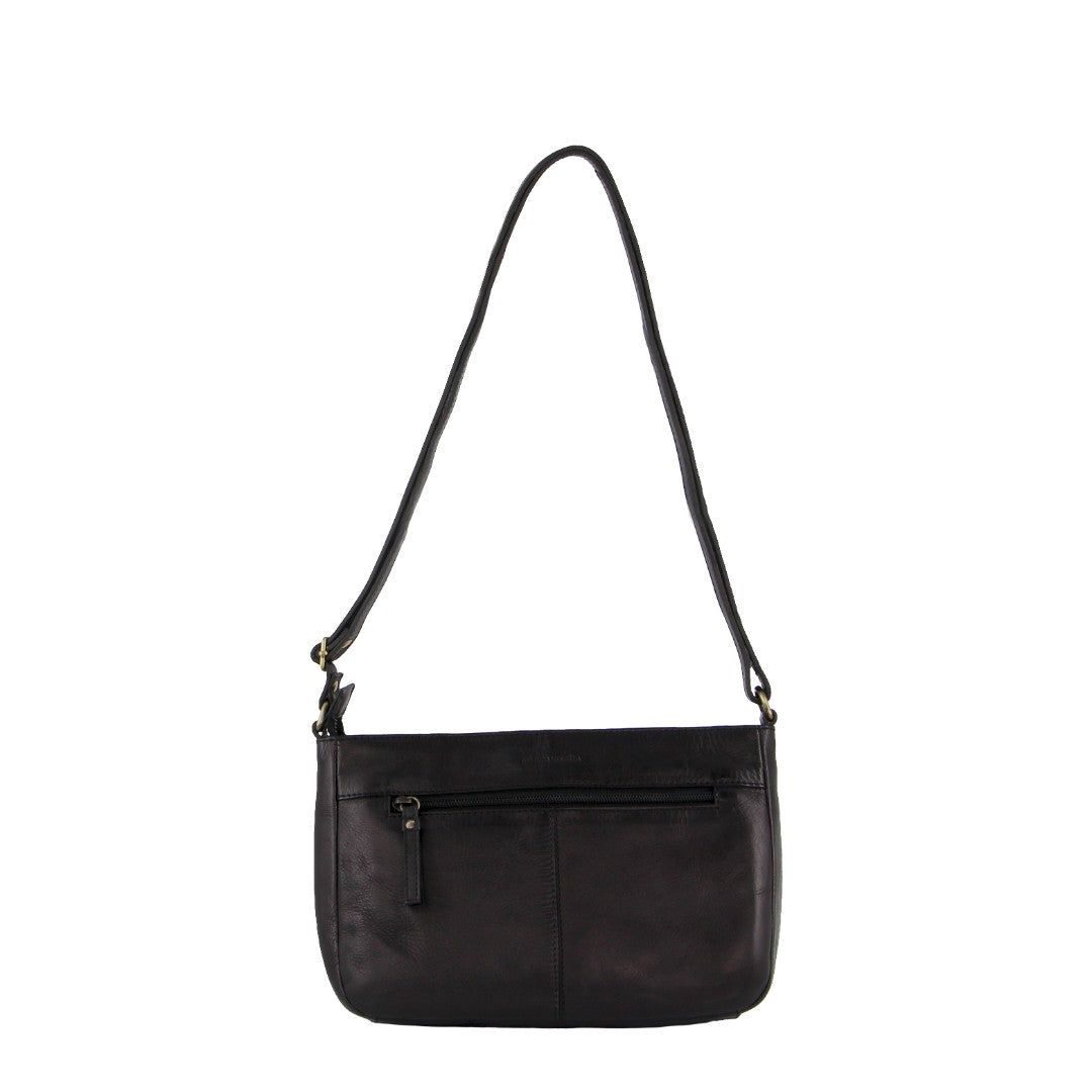 Pierre Cardin Leather Stitch-design Cross-body Bag Crossbody Väska Dam Svarta | RWDFOH086