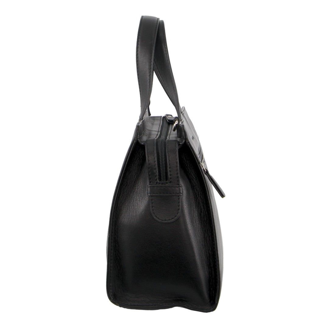 Pierre Cardin Leather Stitch-design Tote Bag Handbags Dam Svarta | TFNVUP514
