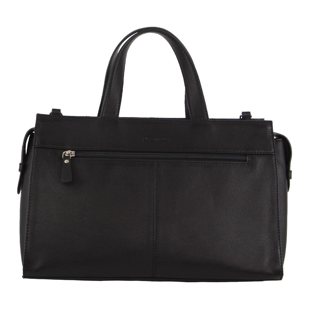 Pierre Cardin Leather Stitch-design Tote Bag Handbags Dam Svarta | TFNVUP514
