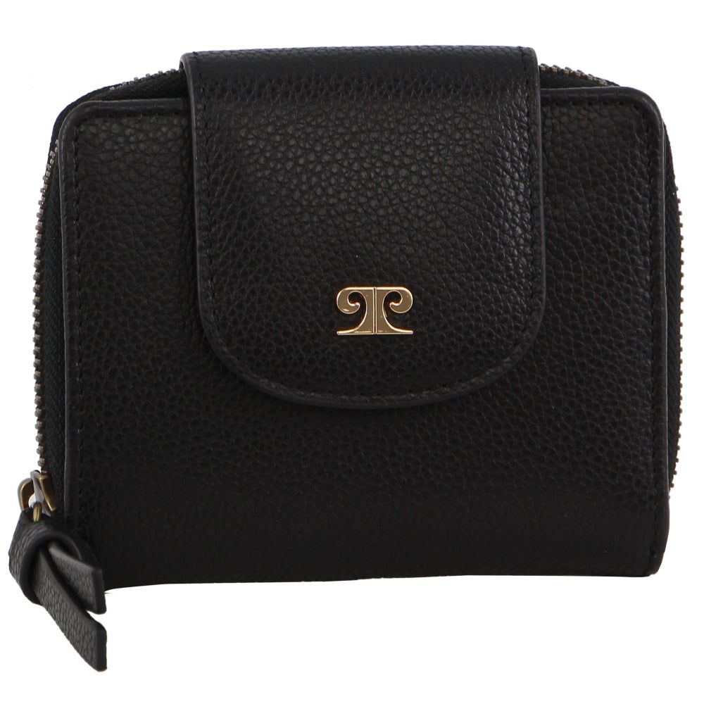 Pierre Cardin Leather Tab Bi-Fold Wallet Bi-Fold Wallets Dam Svarta | OJWUFZ342