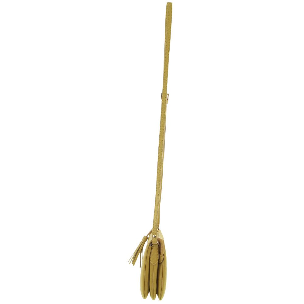 Pierre Cardin Leather Tassel Crossbody Bag Clutch Dam Gula | PKSQYN537