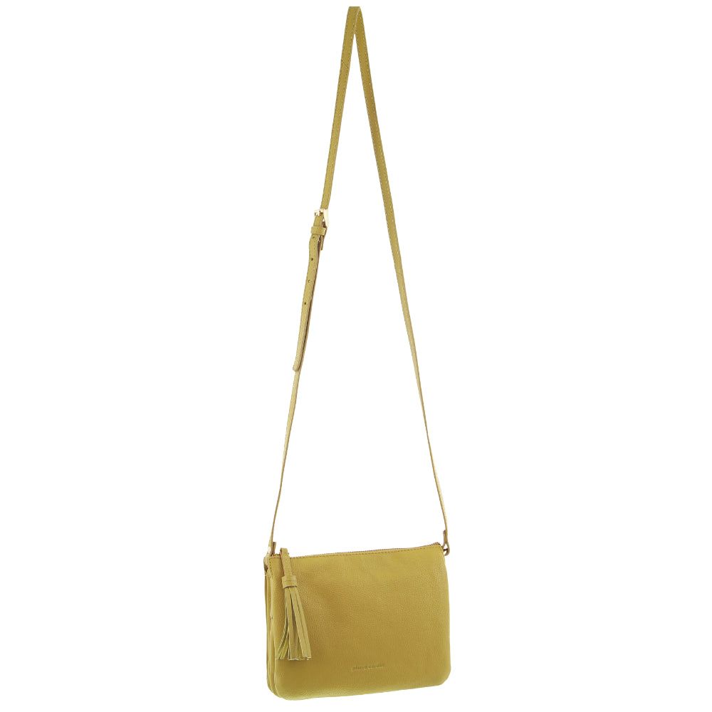 Pierre Cardin Leather Tassel Crossbody Bag Clutch Dam Gula | PKSQYN537