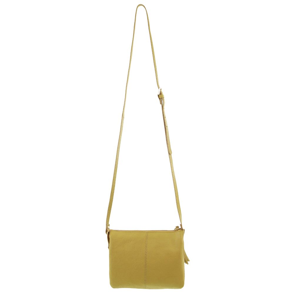 Pierre Cardin Leather Tassel Crossbody Bag Clutch Dam Gula | JUOWCD127