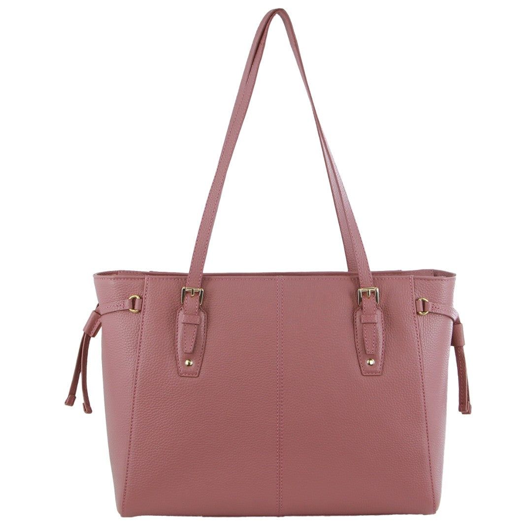 Pierre Cardin Leather Tote Bag Clutch Dam Rosa | GZVLNW489