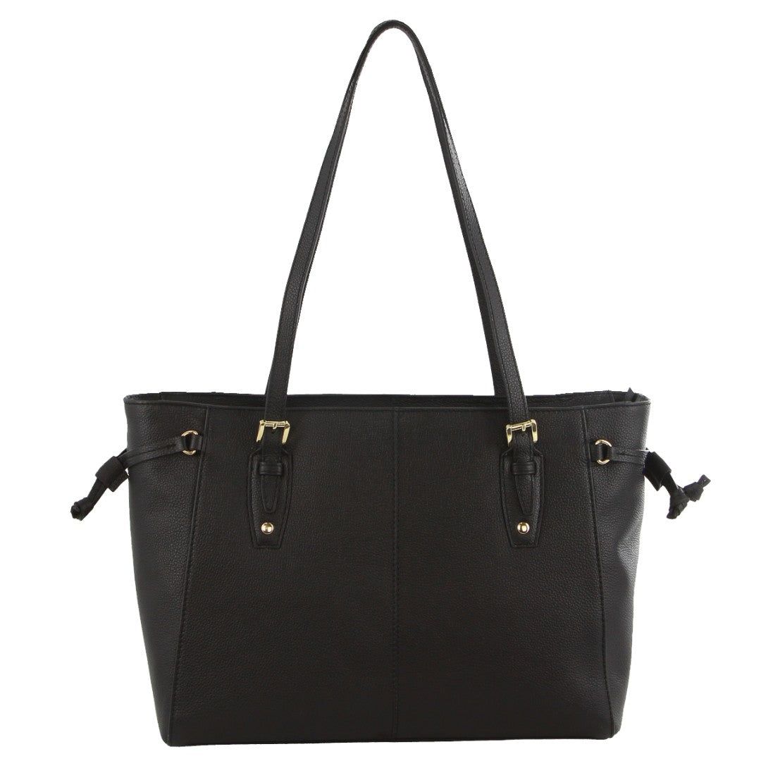 Pierre Cardin Leather Tote Bag Clutch Dam Svarta | ARIWNT769