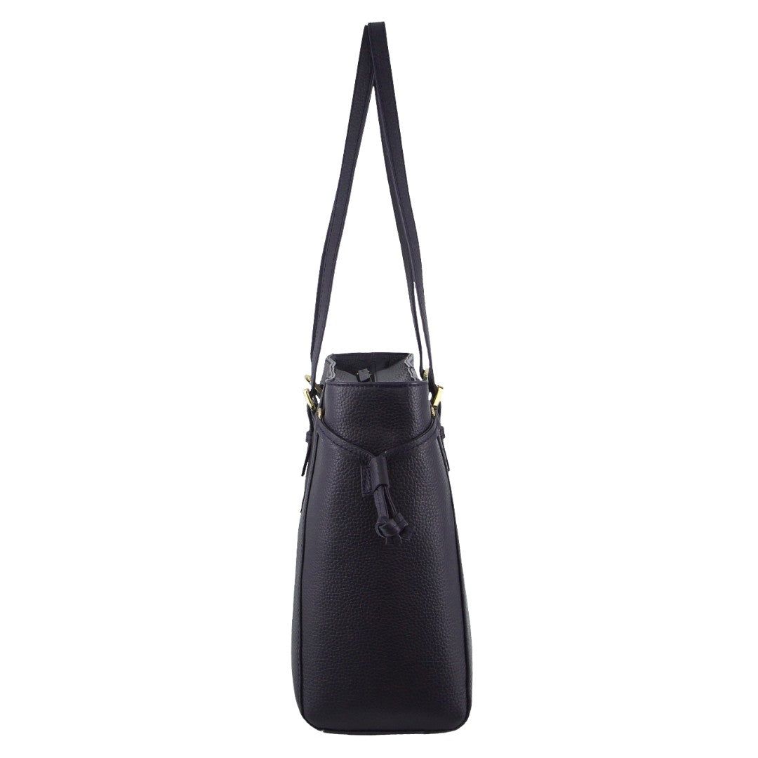 Pierre Cardin Leather Tote Bag Clutch Dam Marinblå | QWIUZJ504