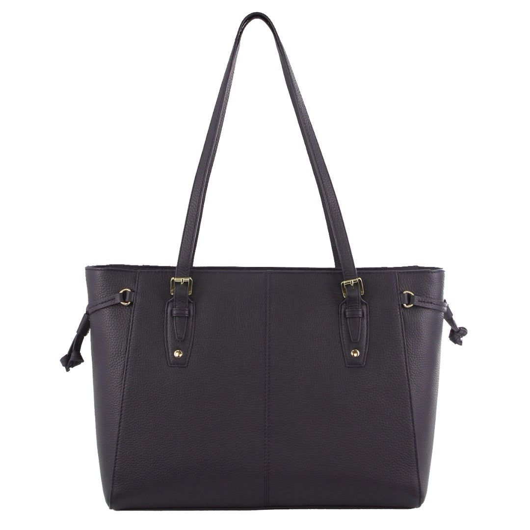 Pierre Cardin Leather Tote Bag Clutch Dam Marinblå | QWIUZJ504