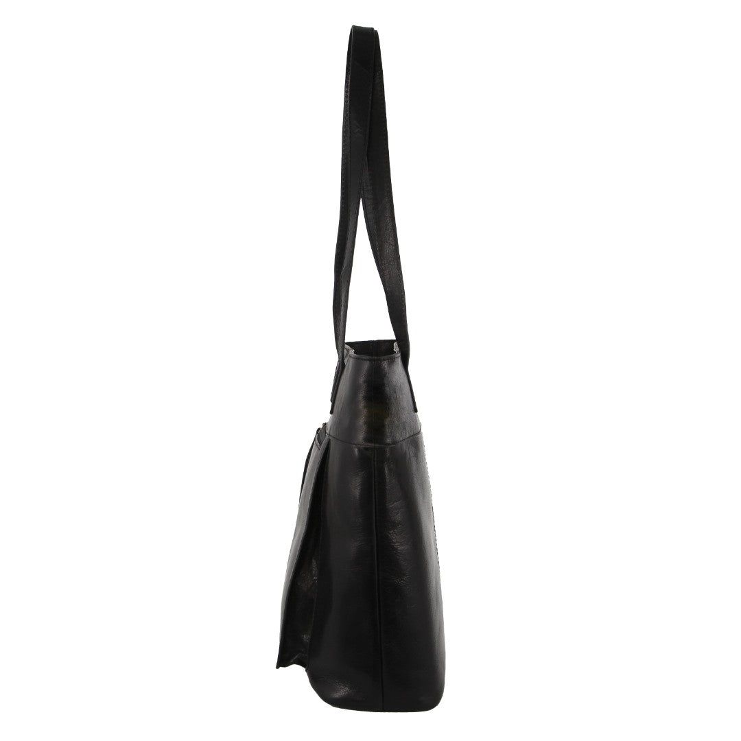 Pierre Cardin Leather Tote Bag Handbags Dam Svarta | GFTJPN430