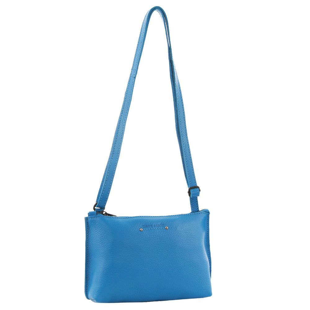 Pierre Cardin Leather Trendy Cross-Body Bag Crossbody Väska Dam Ljusturkos | EARNDP548