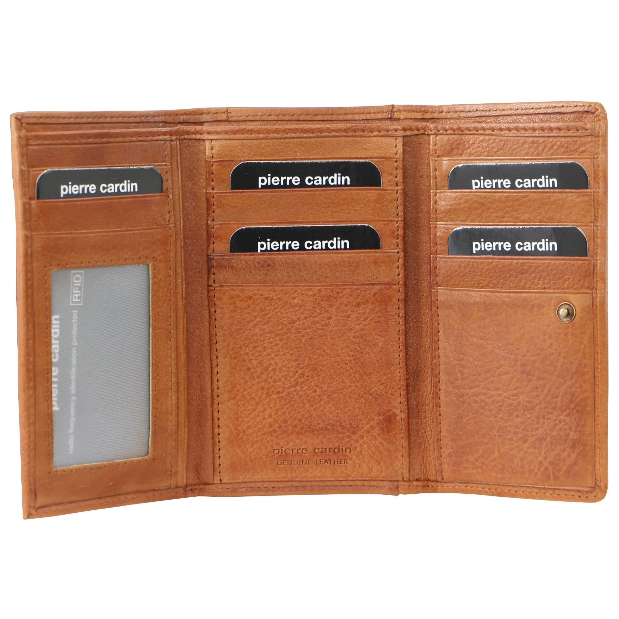 Pierre Cardin Leather Tri-Fold Wallet Medium Wallets Dam Bruna | OLVBSY928