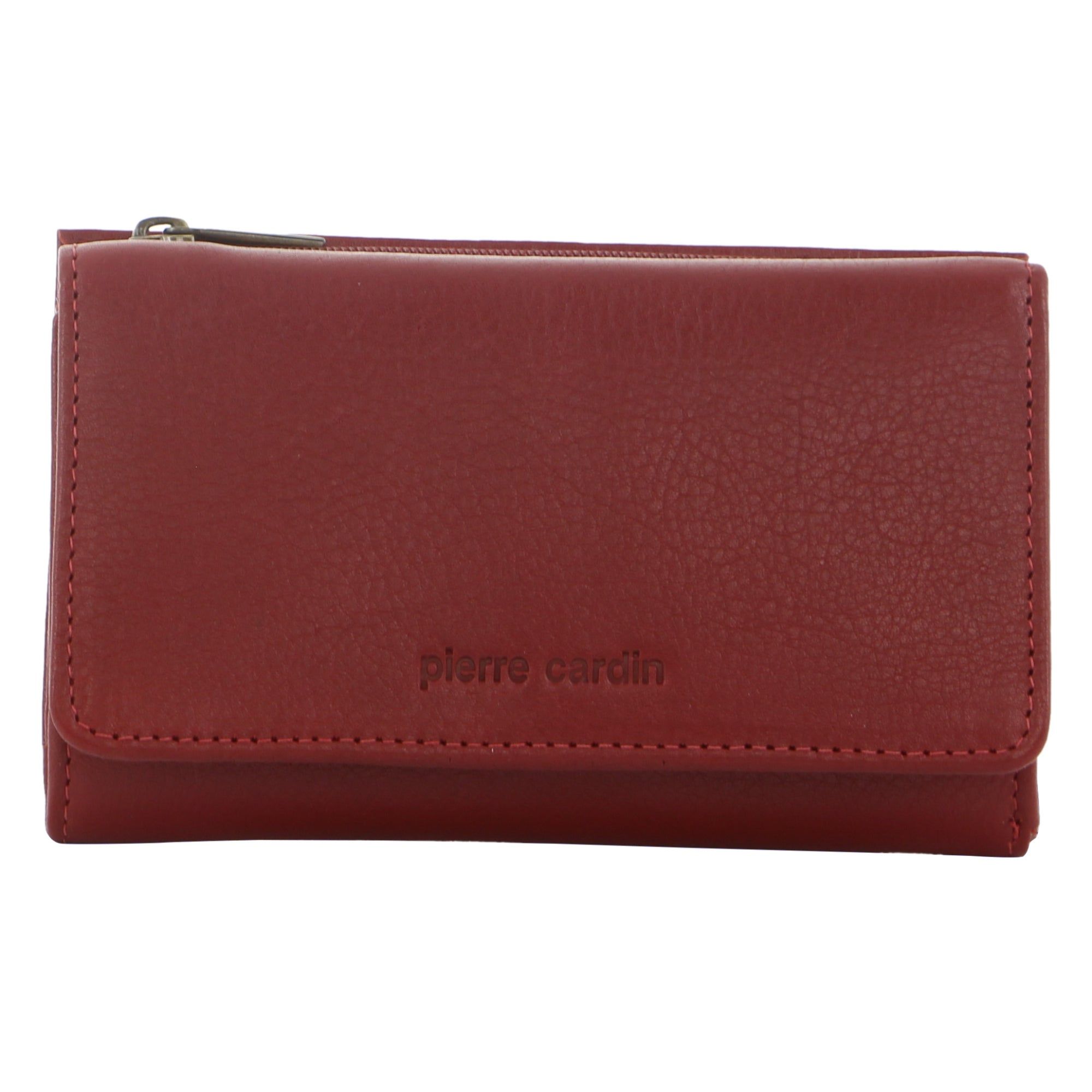Pierre Cardin Leather Tri-Fold Wallet Medium Wallets Dam Röda | NIUDQO978