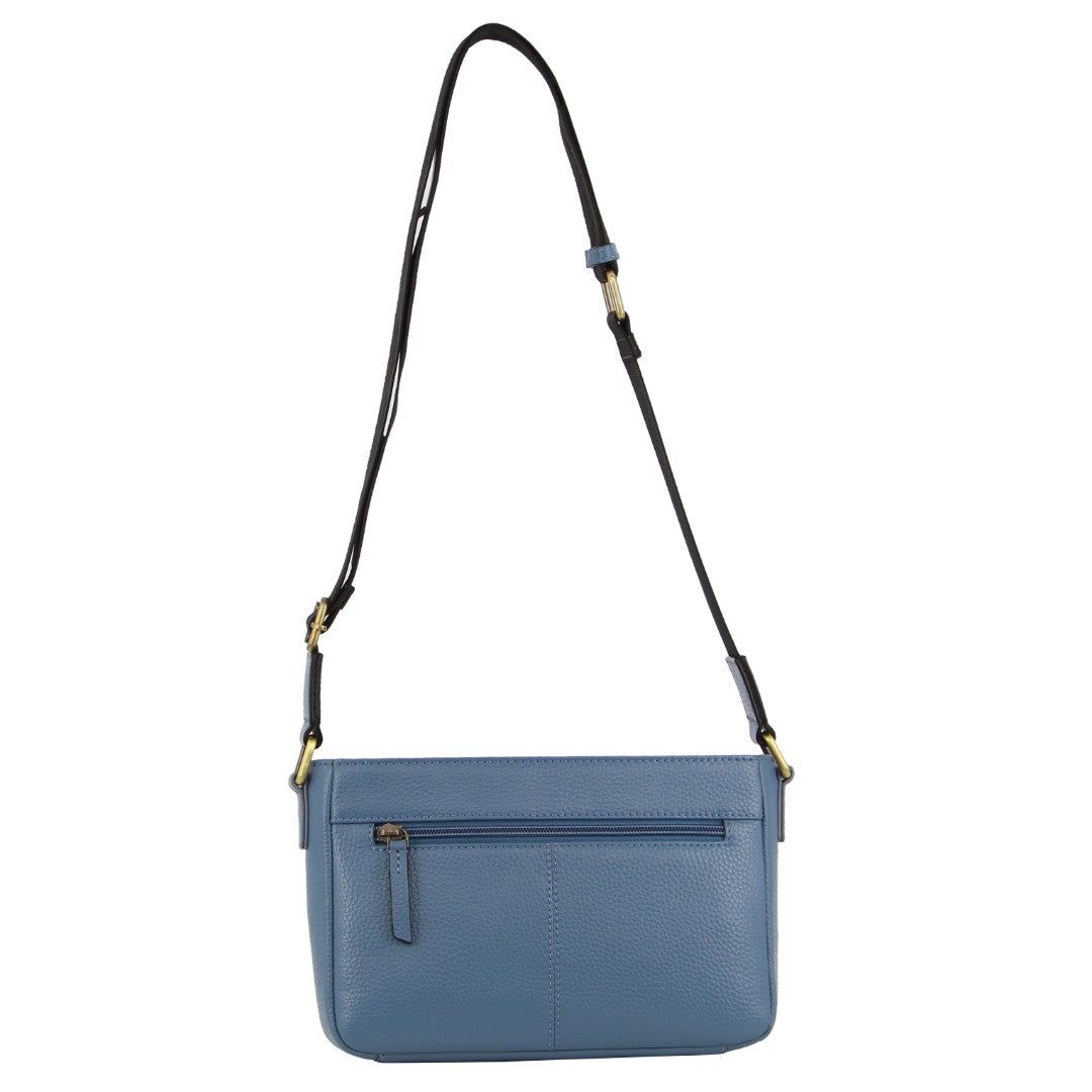 Pierre Cardin Leather Webbing Strap Crossbody Bag Crossbody Väska Dam Blå | OQLUNC829