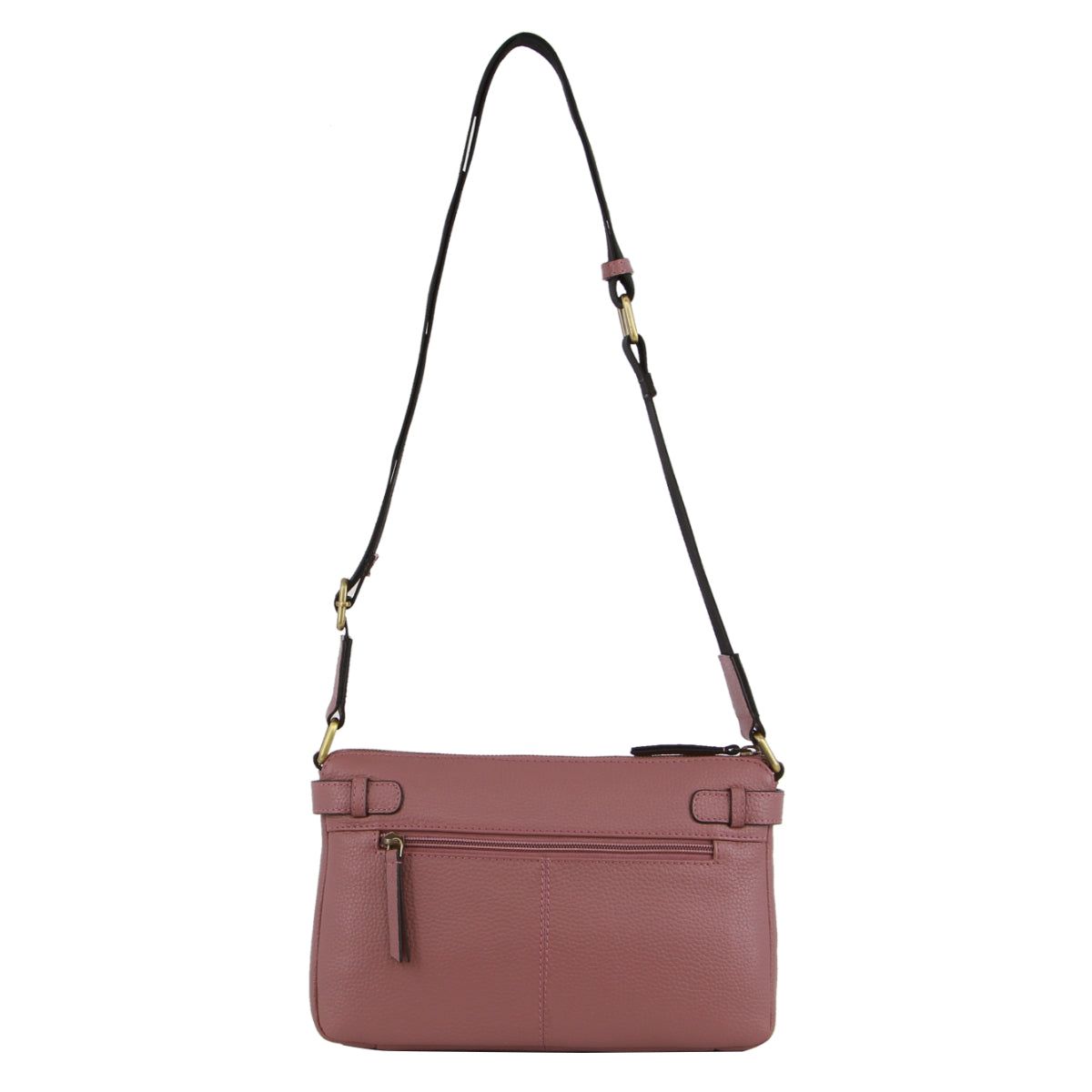 Pierre Cardin Leather Webbing Strap Handbag Crossbody Väska Dam Rosa | AVDGBS936