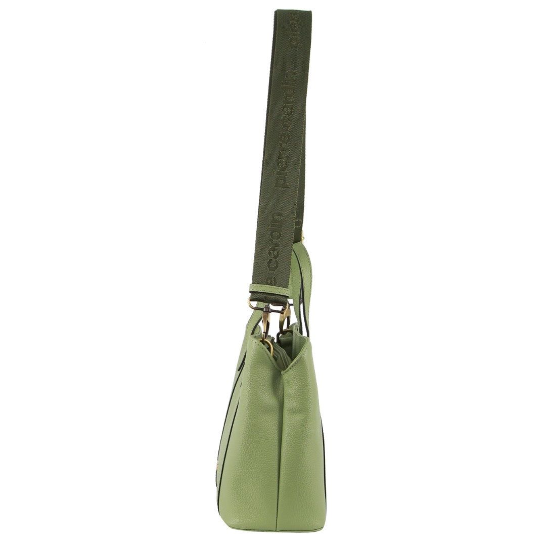 Pierre Cardin Leather Webbing Strap Tote Bag Handbags Dam Jade | ZYSLCH749