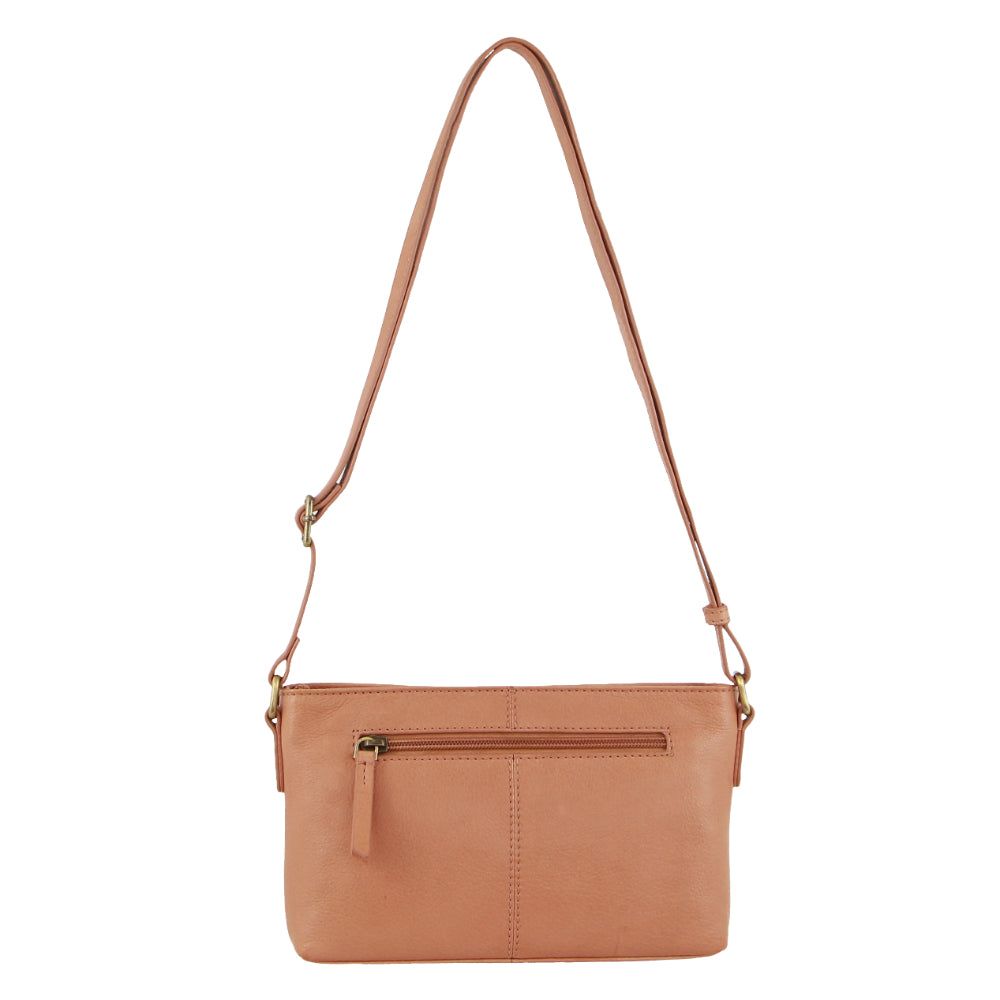 Pierre Cardin Leather Woven Design Crossbody Bag Mobile Phone Wallets Dam Aprikos | CGJFKW674