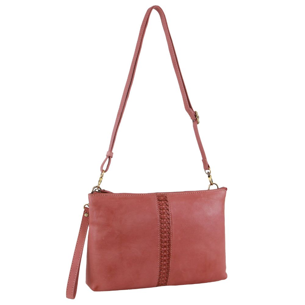 Pierre Cardin Leather Wristlet Crossbody Bag Mobile Phone Wallets Dam Marsala | VTCXDA849