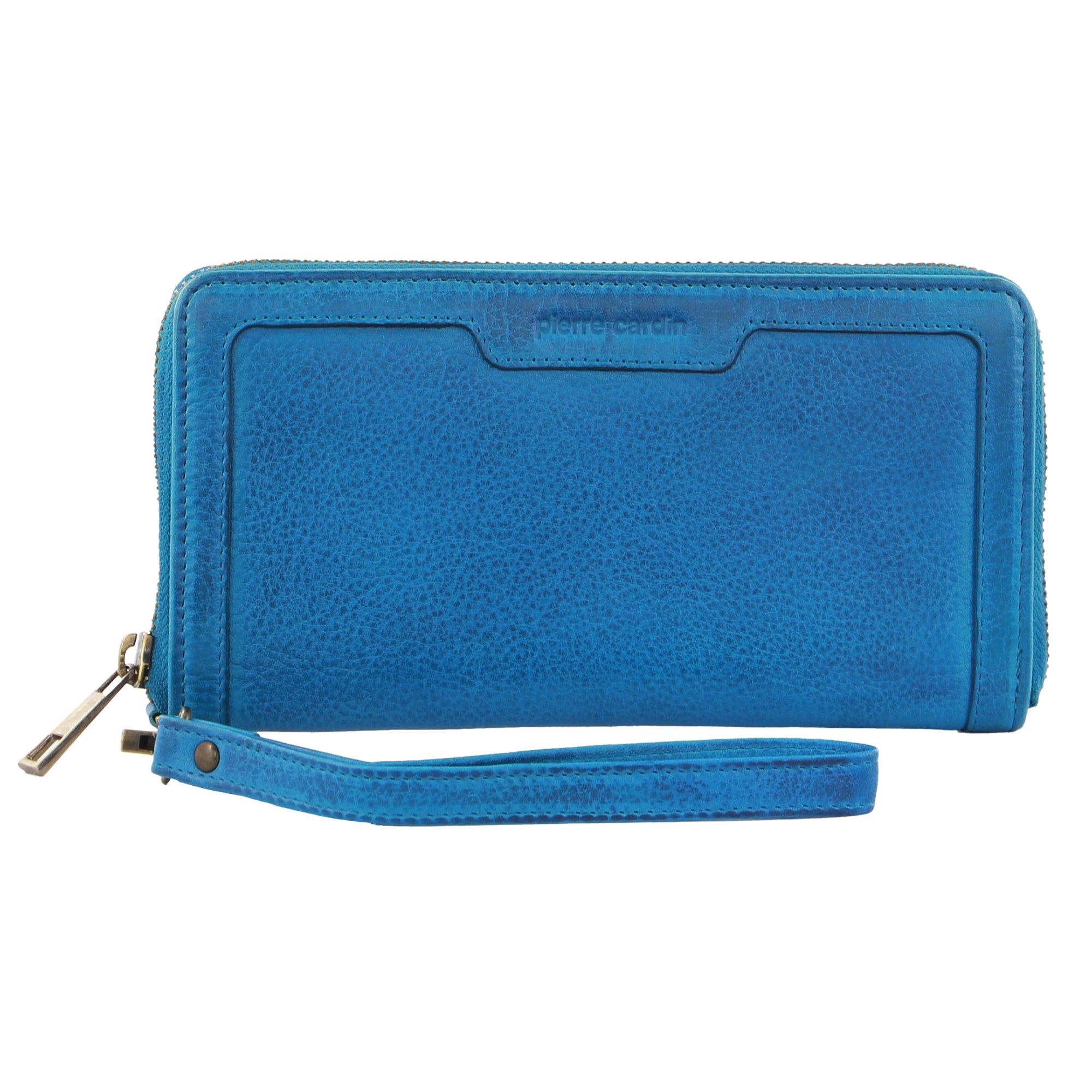 Pierre Cardin Leather Zip around wallet w Wristlet Dragkedja Runt Plånbok Dam Röda | PBSAYU056