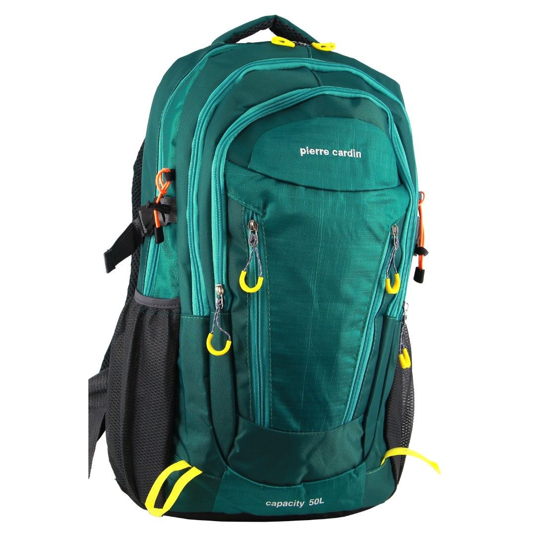 Pierre Cardin Nylon Adventure Travel & Sport Large Backpack Reseryggsäck Travel Gröna | WPQDTR543