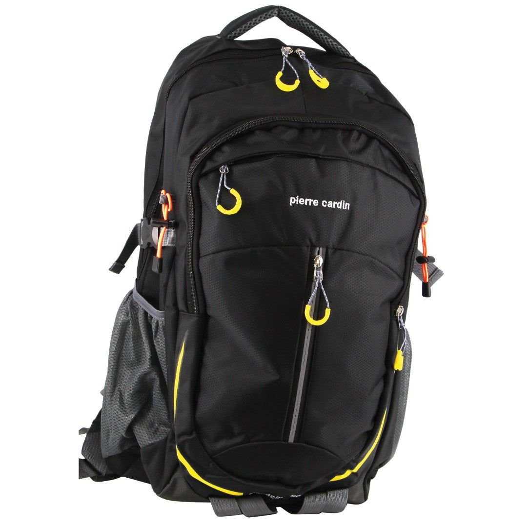 Pierre Cardin Nylon Travel & Sport Large Backpack Reseryggsäck Travel Svarta | UBRZQN750