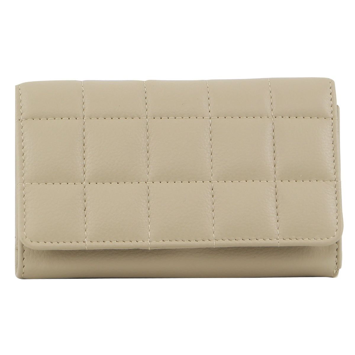 Pierre Cardin Pleated Leather Tri-Fold Wallet Medium Wallets Dam Cement | QEMYAU574
