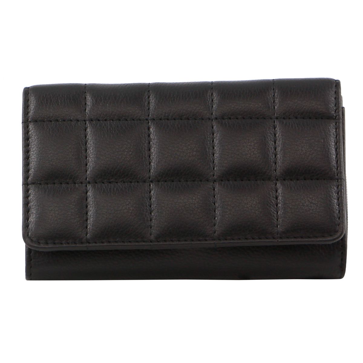 Pierre Cardin Pleated Leather Tri-Fold Wallet Medium Wallets Dam Svarta | KUPLDN278