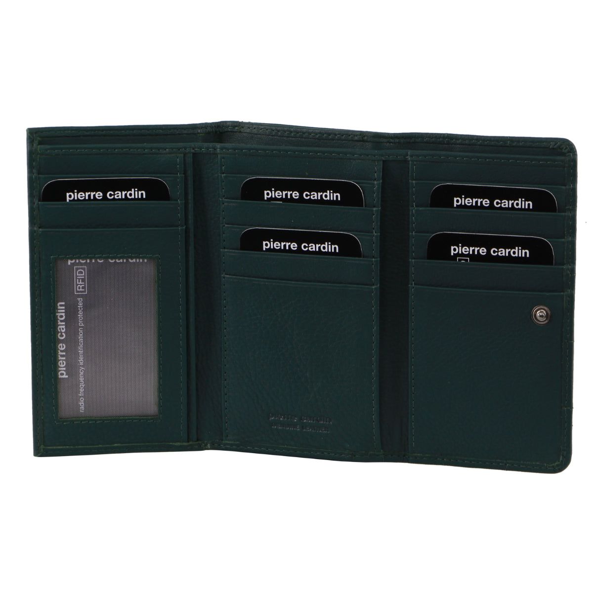 Pierre Cardin Pleated Leather Tri-Fold Wallet Medium Wallets Dam Zirkon | JGCOEK921