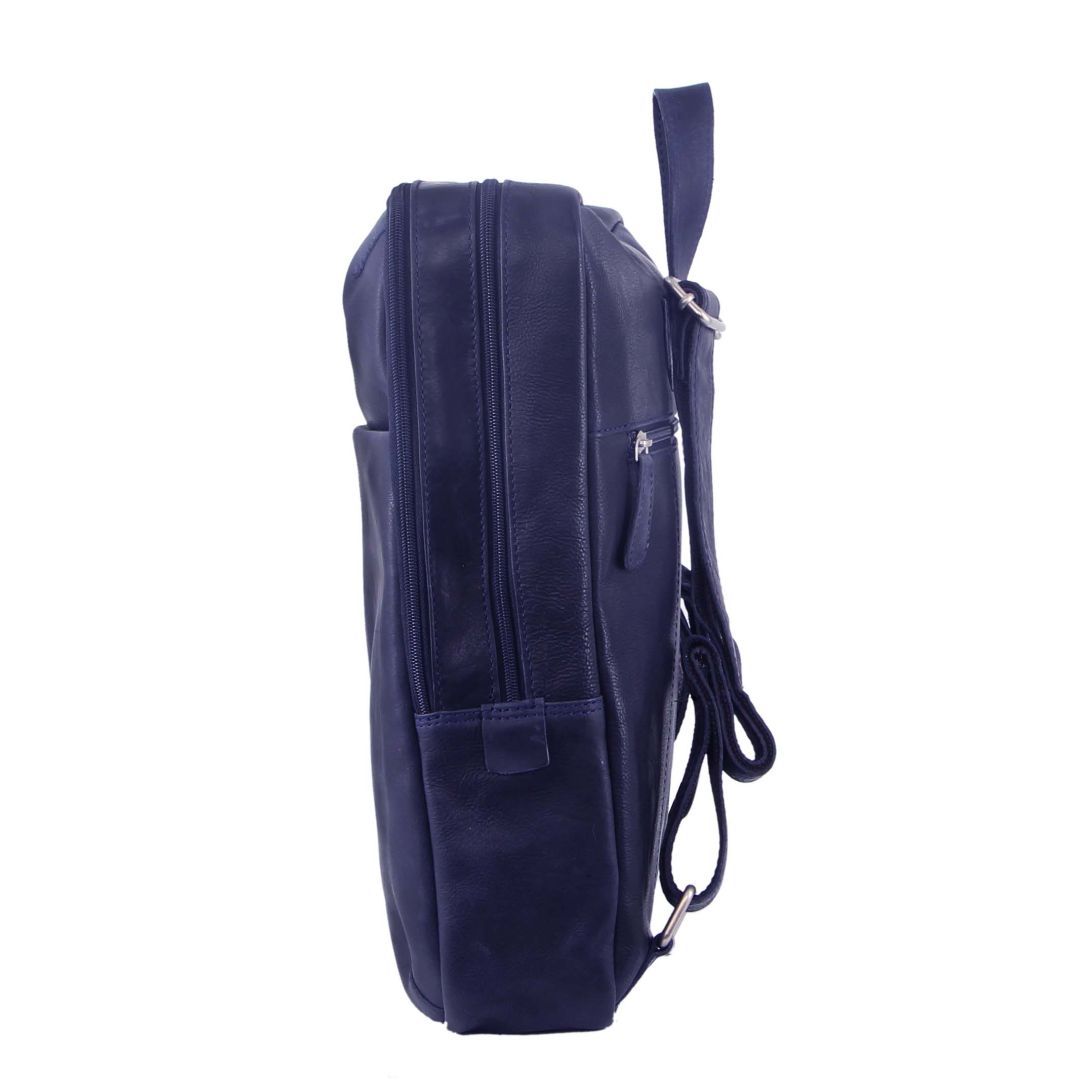 Pierre Cardin Rustic Leather Backpack Business Computer Bags Herr Midnight | KVTMUX938