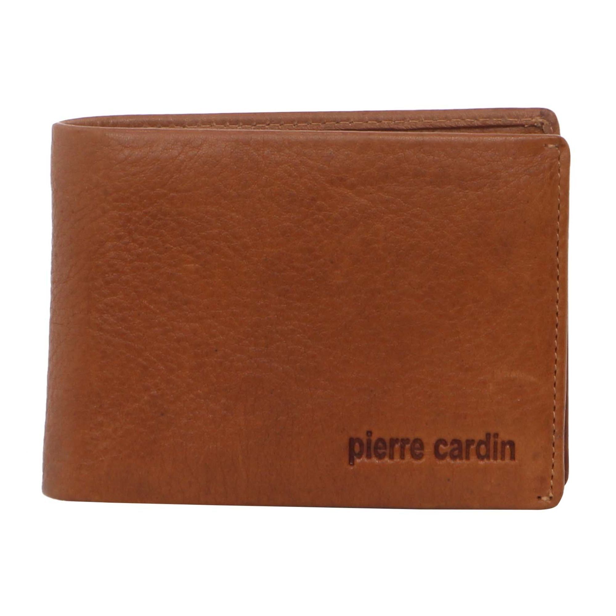Pierre Cardin Rustic Leather Bi-Fold Wallet Bi-Fold Wallets Herr Svarta | QYNXOD153