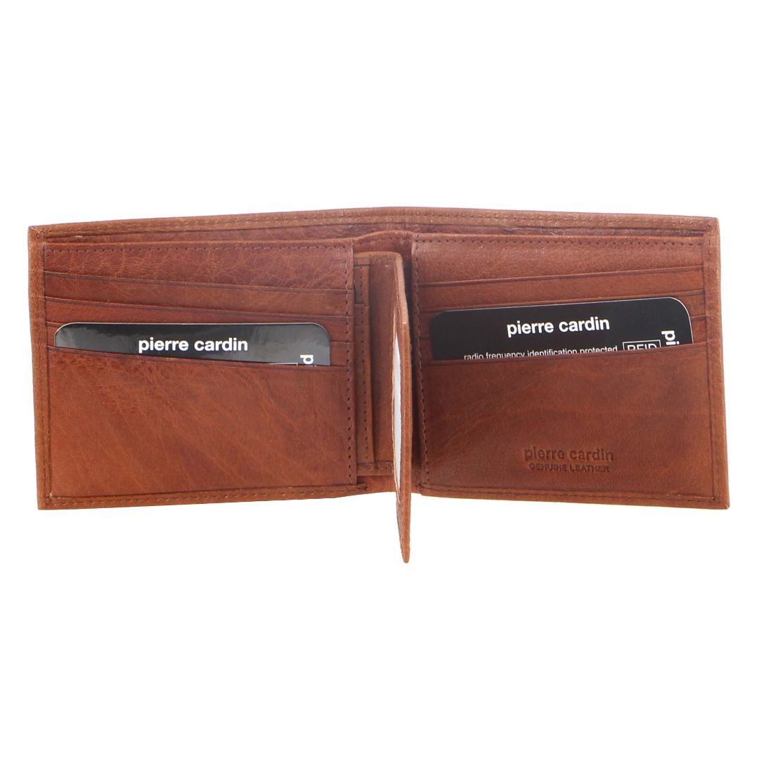 Pierre Cardin Rustic Leather Bi-Fold Wallet Bi-Fold Wallets Herr Bruna | JQIRUN861