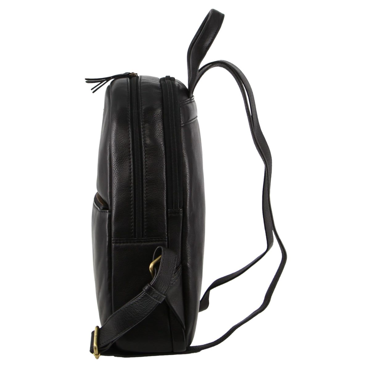 Pierre Cardin Rustic Leather Business Backpack Computer Bag Ryggsäckar Dam Svarta | DTIPME601
