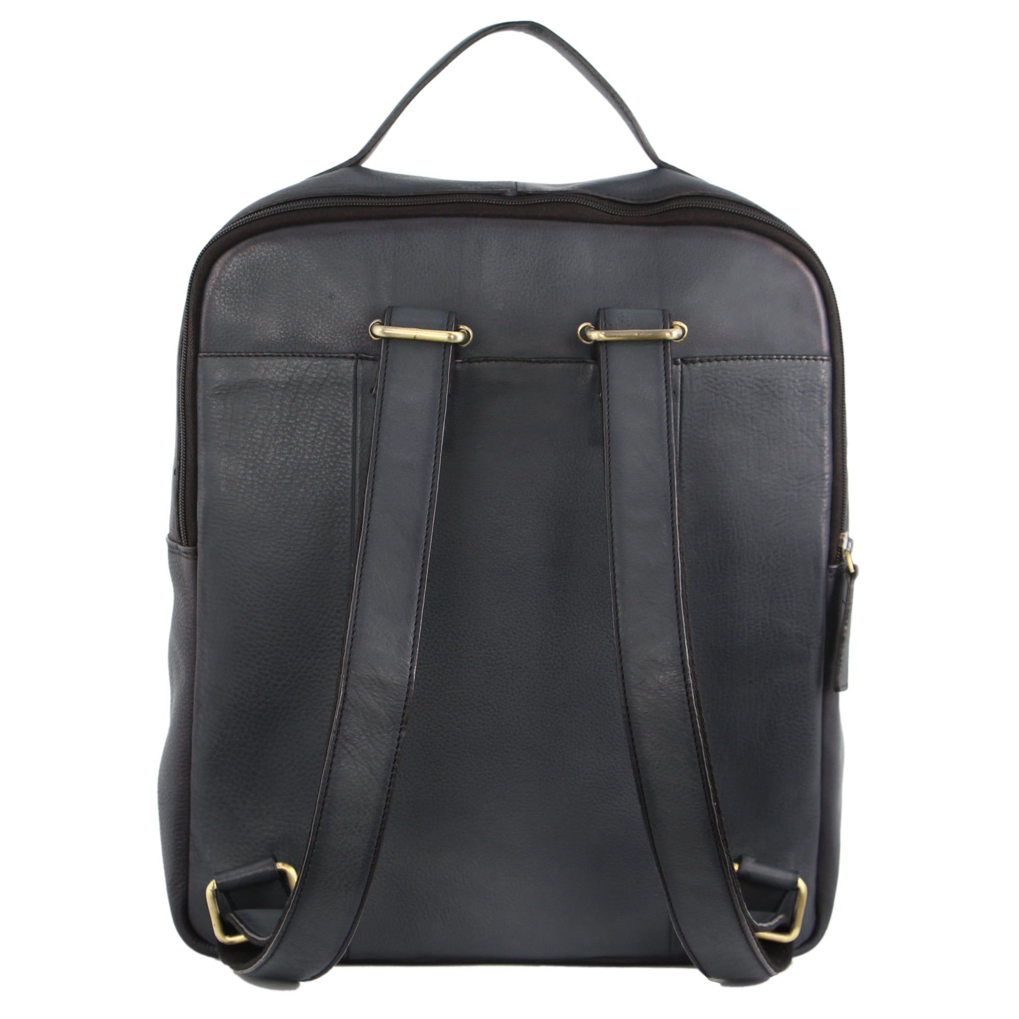 Pierre Cardin Rustic Leather Business Backpack Computer Bag Ryggsäckar Herr Svarta | NZTVLE860
