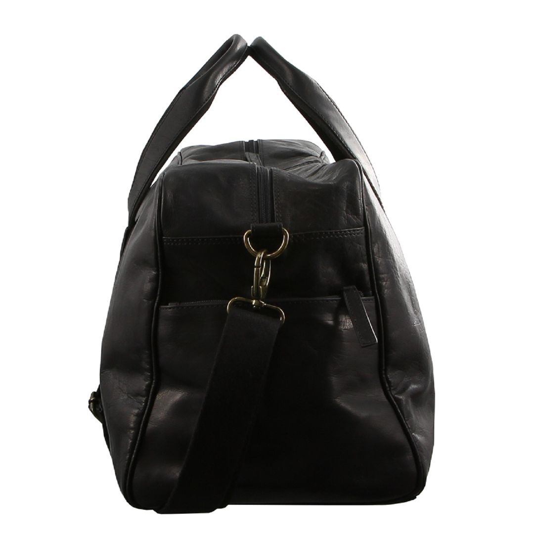 Pierre Cardin Rustic Leather Business Overnight Bag Overnight Bags Travel Svarta | FDXOJI302