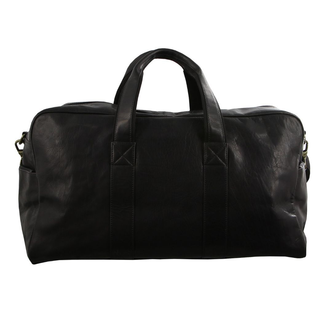 Pierre Cardin Rustic Leather Business Overnight Bag Overnight Bags Travel Svarta | FDXOJI302