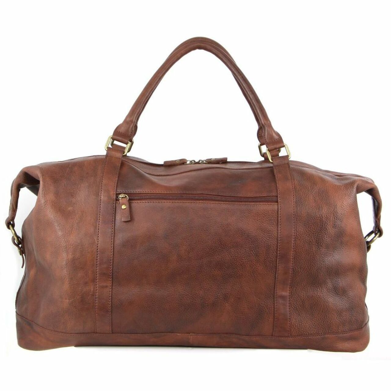 Pierre Cardin Rustic Leather Business Overnight Bag Overnight Bags Travel Choklad | PQSYXM103