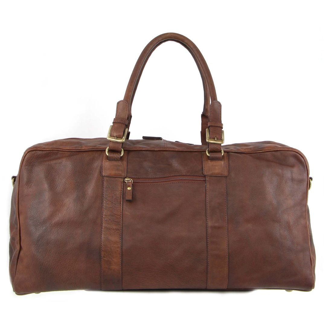 Pierre Cardin Rustic Leather Business Overnight Bag Overnight Bags Herr Choklad | YLODIV412
